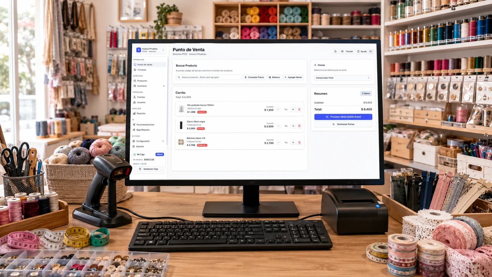 Sistema para mercería: cómo ordenar productos chicos, precios y stock