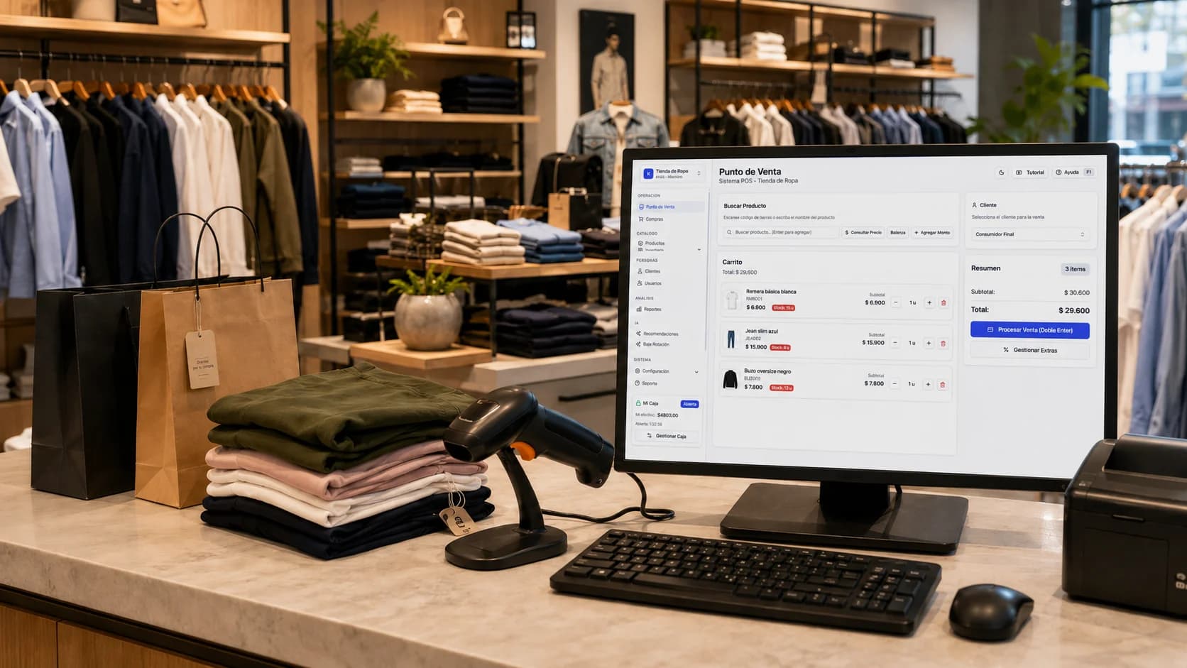 Programa para local de ropa: cómo ordenar talles, colores y stock