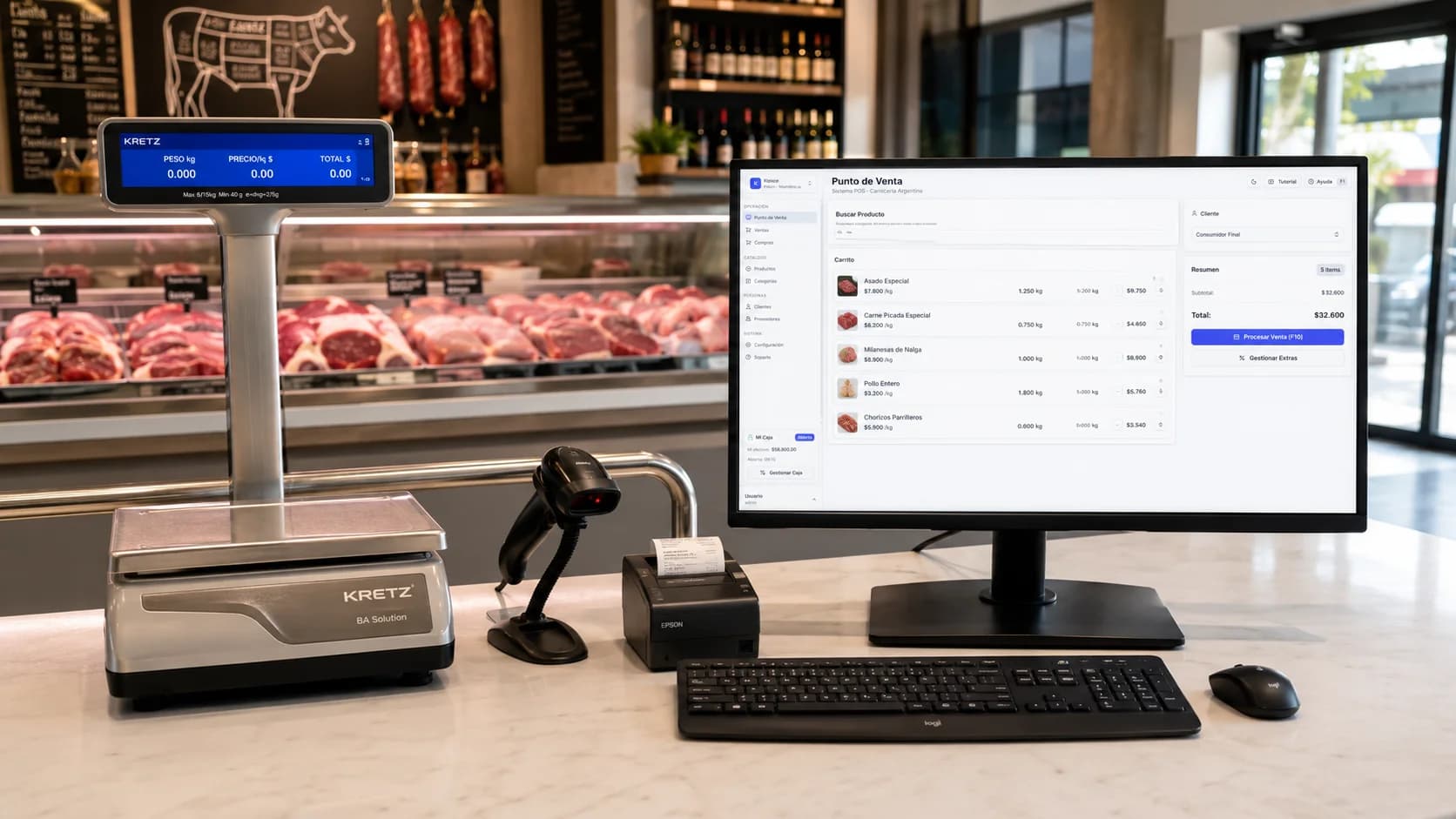 Sistema para carnicería: peso, precios y ventas